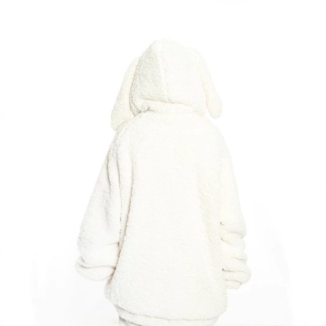 Cute Rabbit Hand Claw Big Ears Lamb Wool Coat
