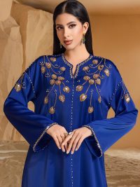 Dream Blue Heavy Industry Saudi Arabia Hand-stitched Diamond Dress