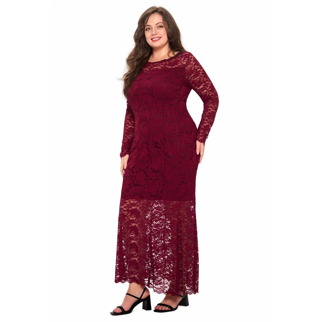 Women's New Lace Slim Fishtail Dress