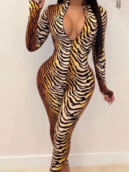 Halloween New Leopard Print One-piece Tights 3D Digital Printing