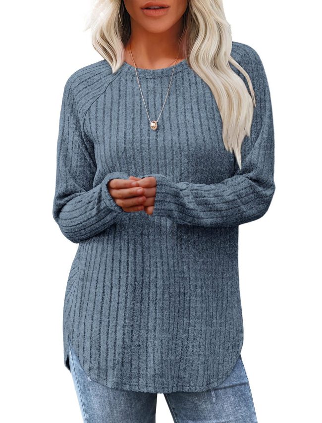 Autumn New Loose Crew Neck Top Women