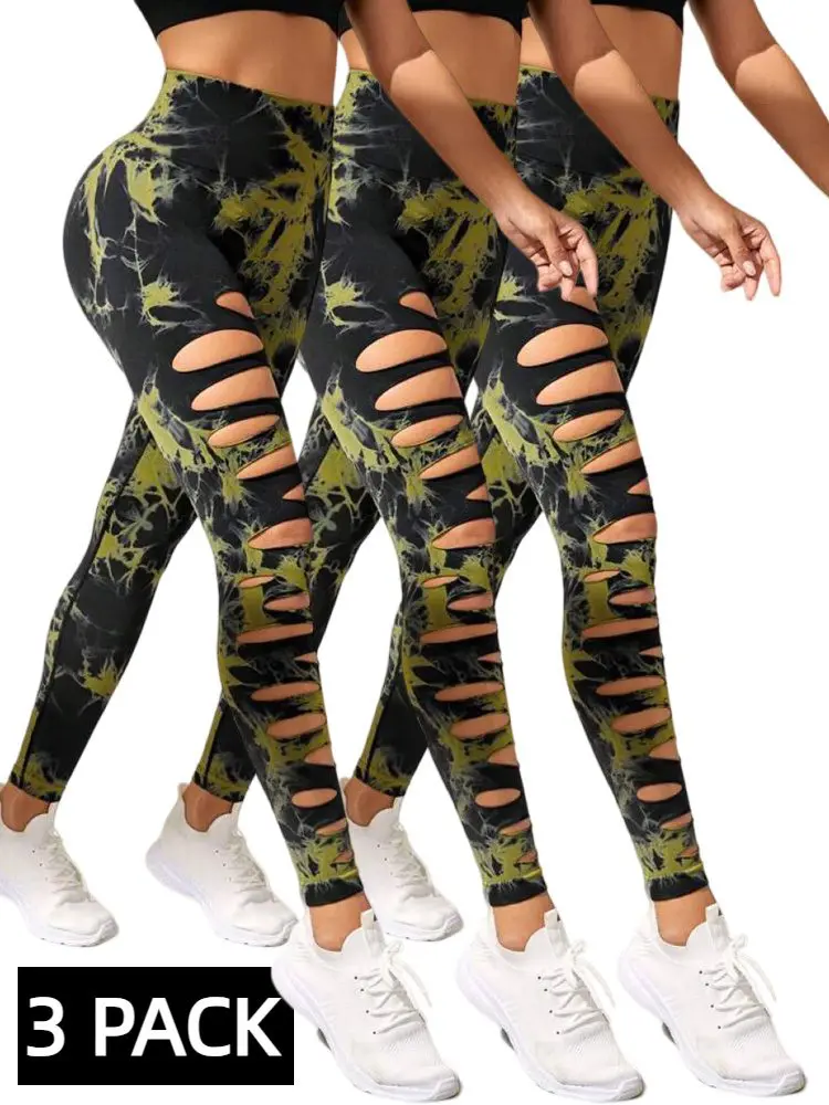 3 PACK Butt Lifting Yoga Gym Athletic Pants