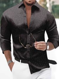 Trendy Polka Dot Bronzing Long Sleeve Casual Shirt