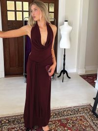 Fashion Sexy Tube Top Halter Backless Slim Dress