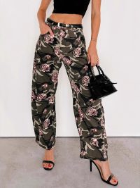 European And American Ladies Cowboy New Camouflage Pants