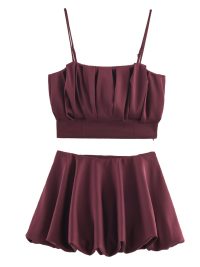 Sleeveless Vest And Skirt Women