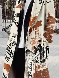 Women's New Long Sleeved Large Woolen Overcoat