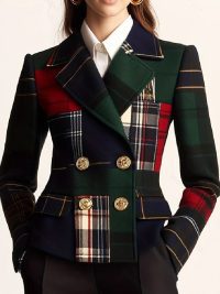 Ladies' Double-breasted Wool Suit Jacket