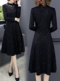 Waist Trimming Fashion Elegant Women's Dress