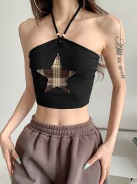 Solid Color Slim Fit Fashion Halter Vest For Women