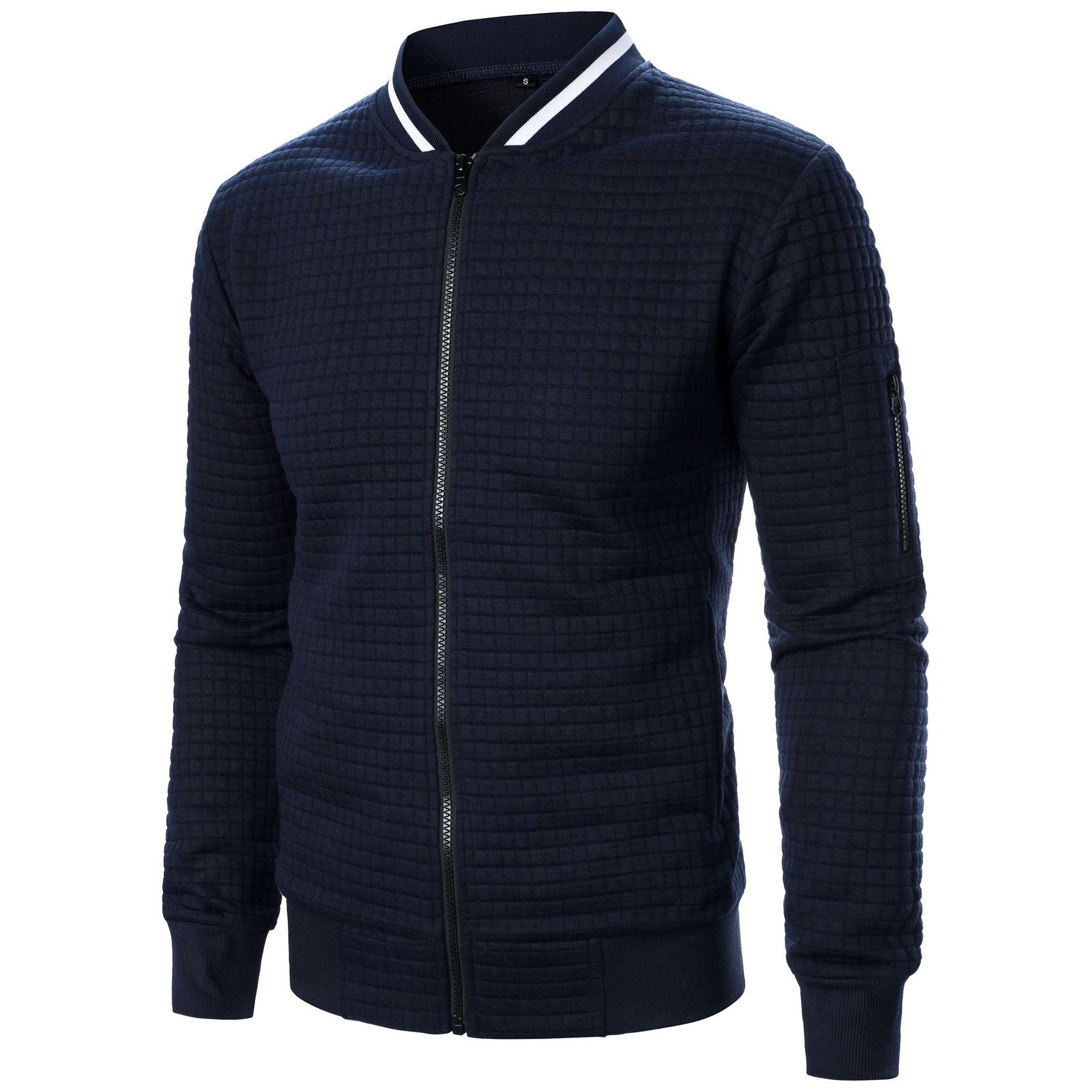 Men's Zip-up Stand Collar Sweatshirt Jacket