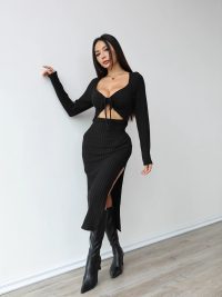 Slim-fit Slimming High-end Long Sleeve Dress