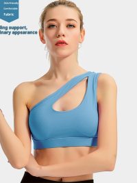Sports Bra Anti-Shock High-Intensity Single Shoulder Yoga Fitness Vest
