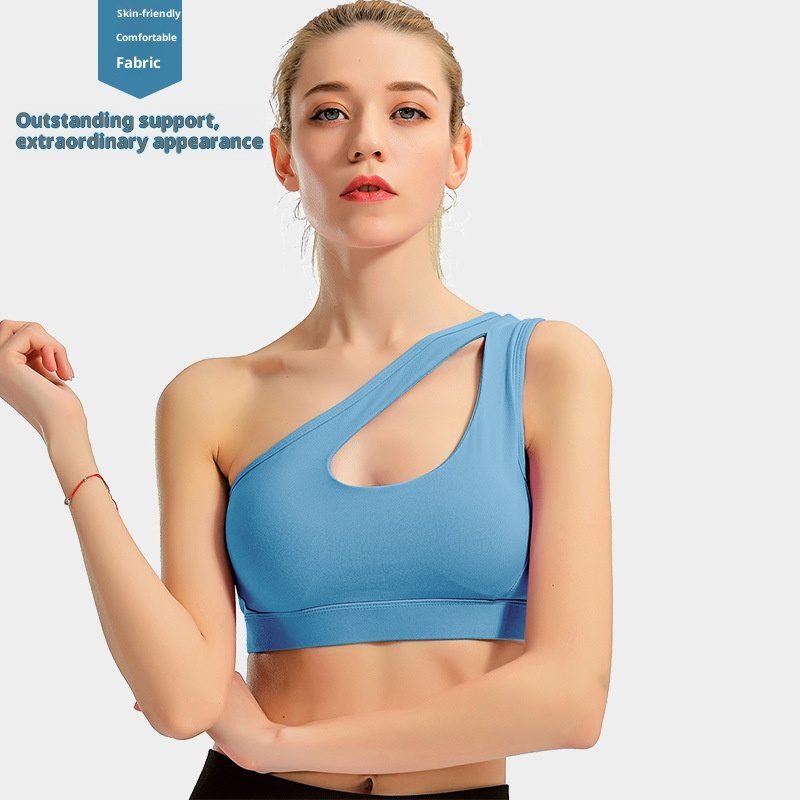 Sports Bra Anti-Shock High-Intensity Single Shoulder Yoga Fitness Vest