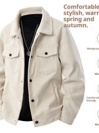 Retro Casual Loose Men's Lapel Work Jacket
