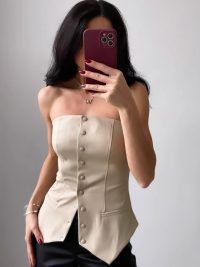 Women's Fashion Sexy Backless Fitted Vest