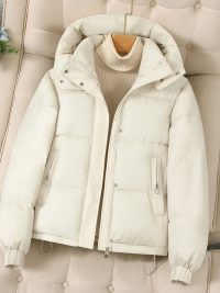 Hooded Thick Padded Coat For Petite Winter Jacket