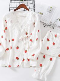 Pure Cotton Kimono And Post-pregnancy Nursing Clothes And Home Pajamas