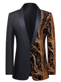 Sequins Performance Costume Men's Suit Versatile Jacket
