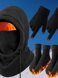 Winter Warm Hat Gloves Socks Set
