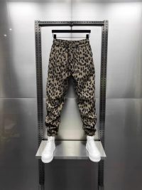 Trendy Brand Personality Leopard Print Casual Pants Men