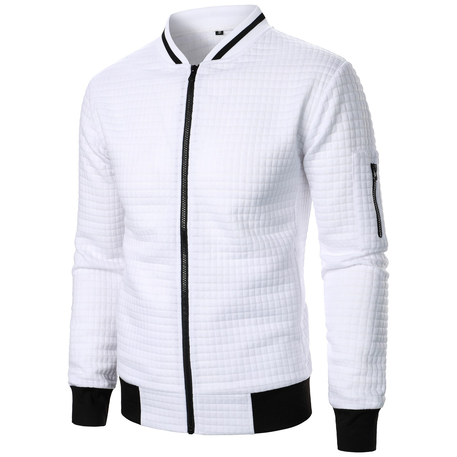 Men's Zip-up Stand Collar Sweatshirt Jacket