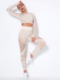 Seamless Knitted Absorbent Yoga Long-Sleeved Suit Yoga Wearsuit