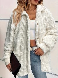 Casual Plush Long Sleeve Lapel Fashion Jacket