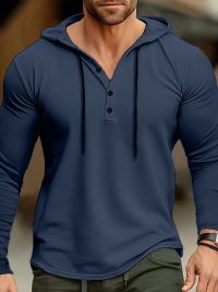 Sports Fitness Hooded Long Sleeve Top Men