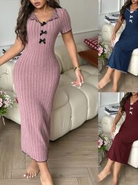 Nightgown Mid Length Dress Homewear