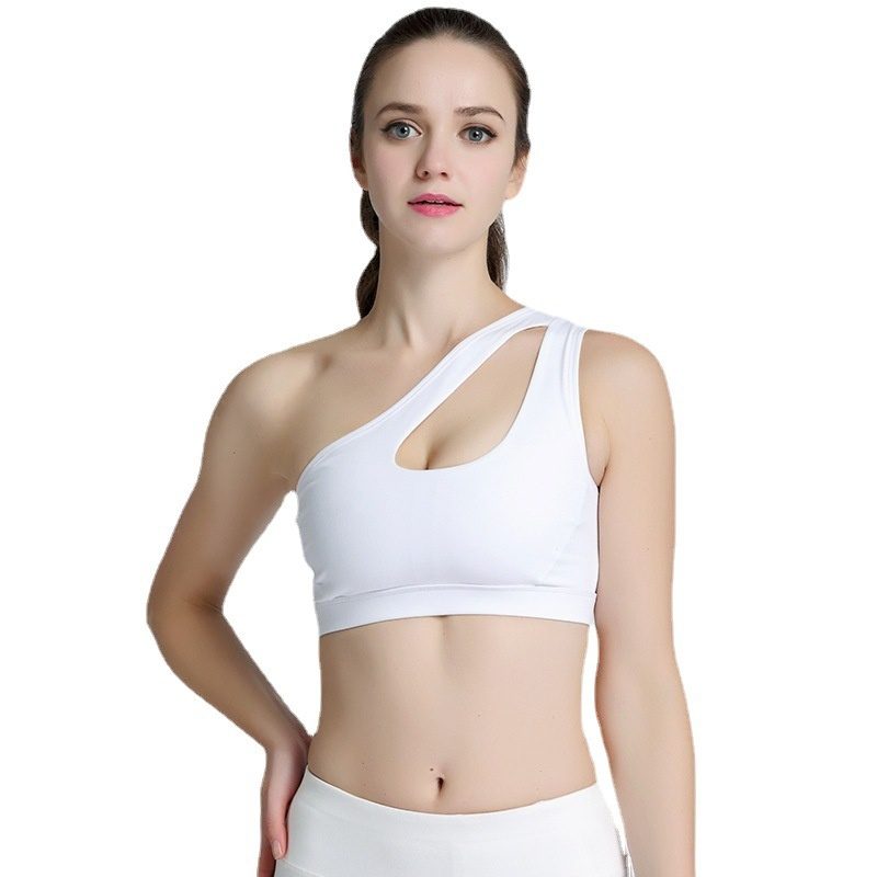 Sports Bra Anti-Shock High-Intensity Single Shoulder Yoga Fitness Vest