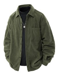 Shirt Collar Fake Two-piece Coat Men