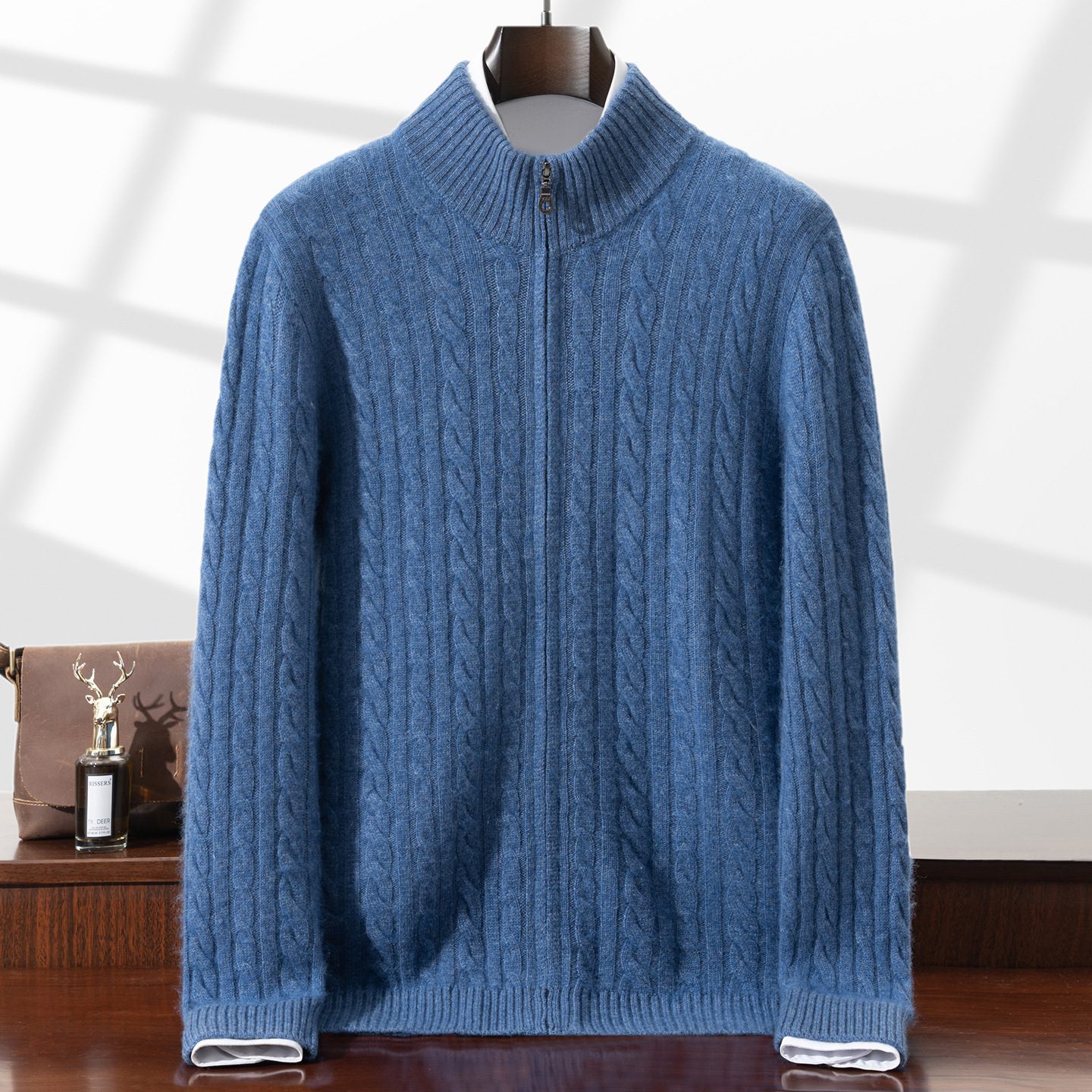 Men's Solid Color Casual Business Sweater