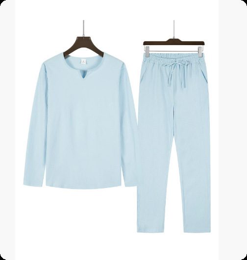 Men's Casual Solid Color Drawstring Waistband Pocket Suit