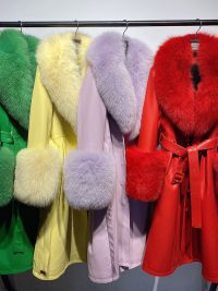 Premium Sheepskin Coat with Fox Fur Collar