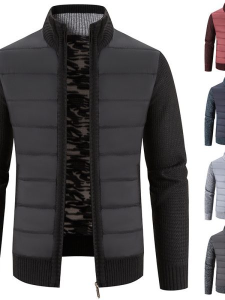 Men's Cardigan Sweater Stand Collar Sweater Coat