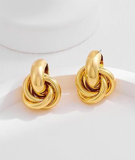 Fashionable Niche High-end Gold-plated Circular Earrings