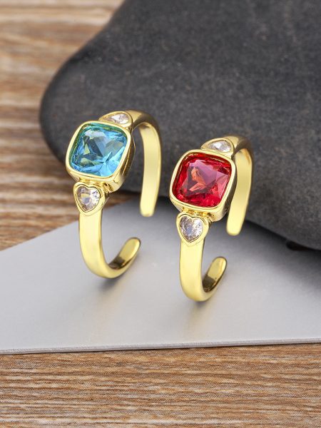 Elegant Micro-Pave Heart-Shaped Diamond Ring For Women