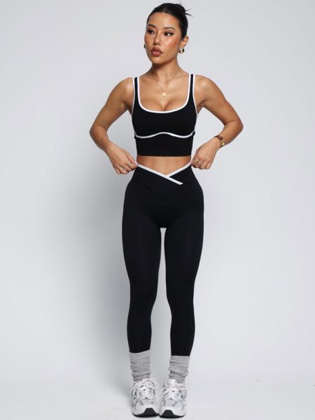 Sports Bra And Fitness Yoga Pants Yoga Outfit Two-Piece Set