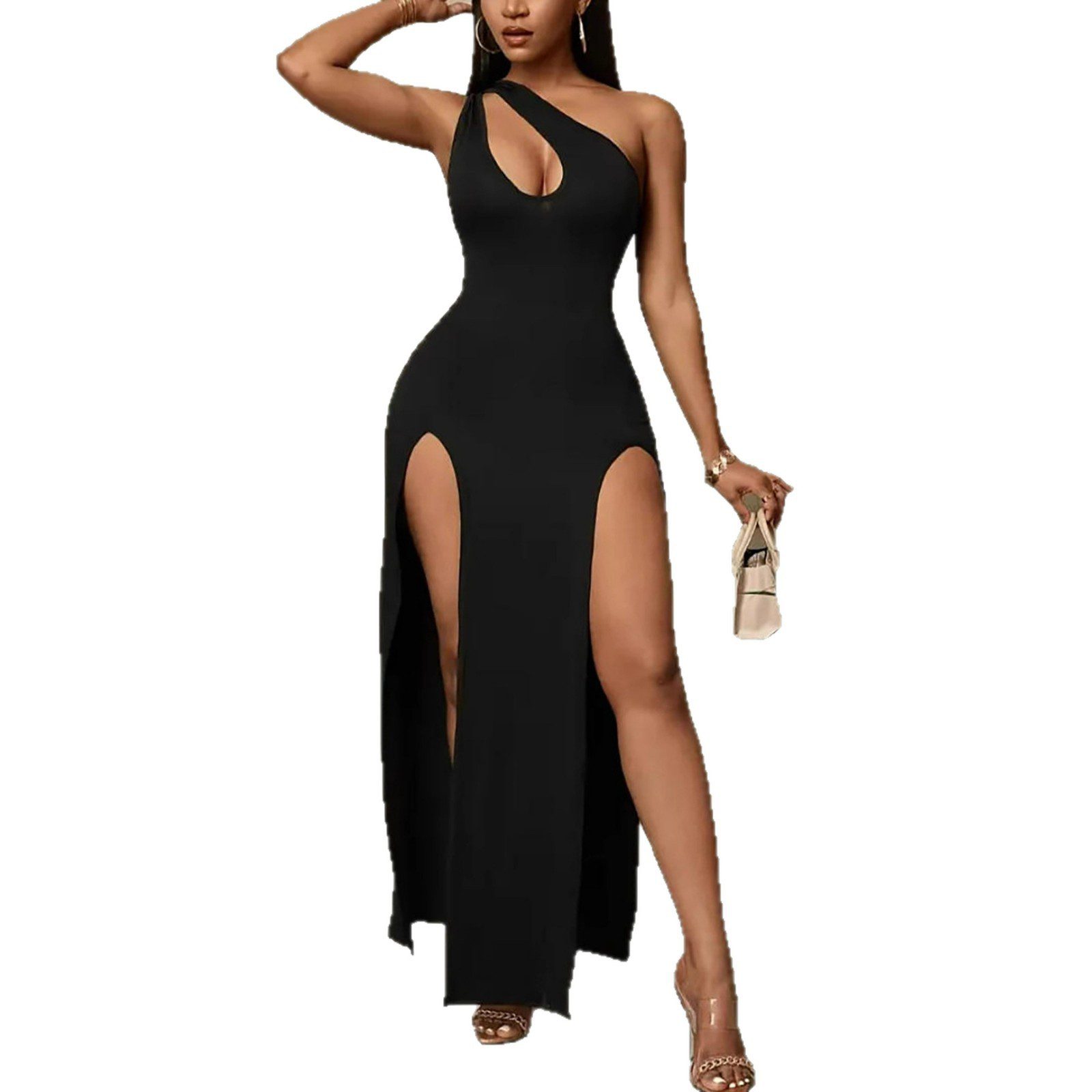 Sexy Off-the-shoulder Long Split Dress Gown