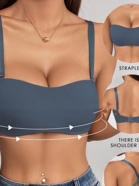 Detachable-strap Bustier For Young Girls