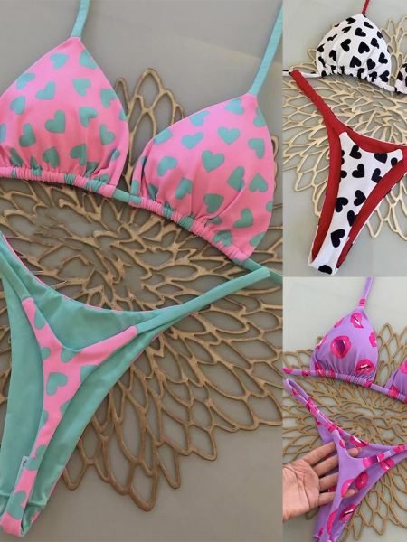 Bikini Swimsuit Three-piece Style Sexy Cartoon Print