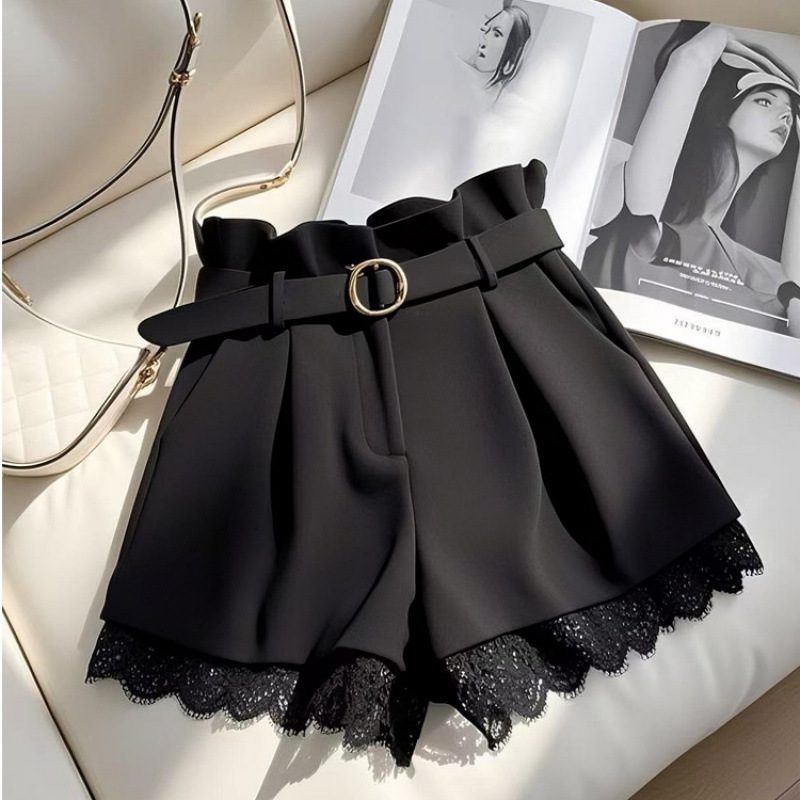 High-waisted Casual Shorts Cropped Pants For Petite Women