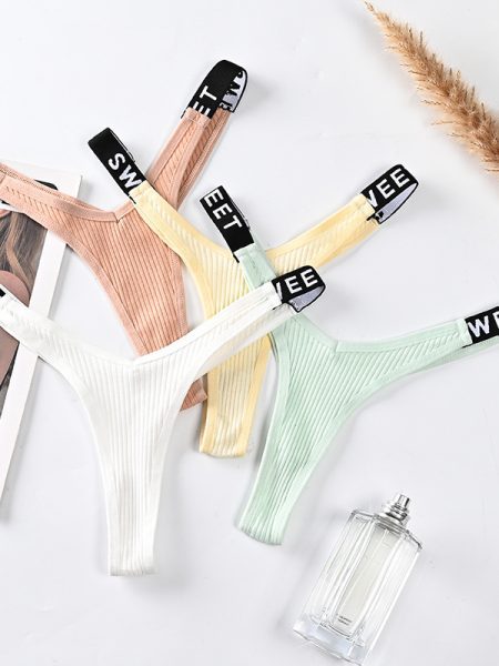 Thin-strapped Seamless Cotton Low-rise Thong