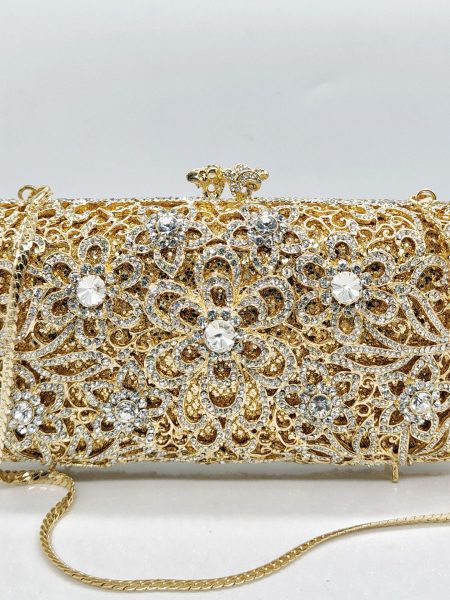 Full-Strass Evening Clutch With Diamond-Inlaid Design For Banquets