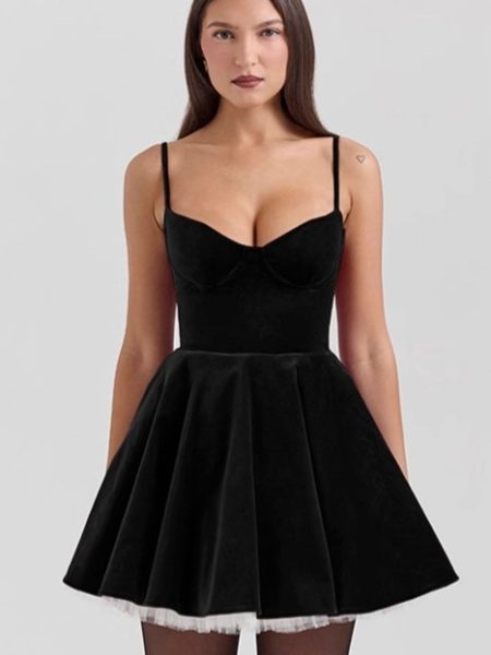 Retro-chic Sexy Backless Slip Dress