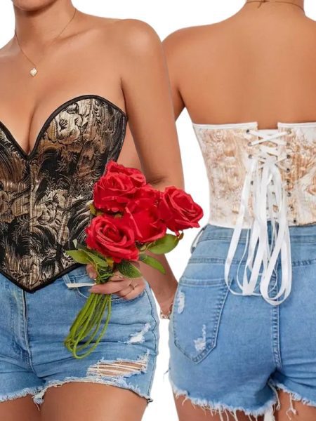 Womens Stylish Form-fitting Printed Tube Top