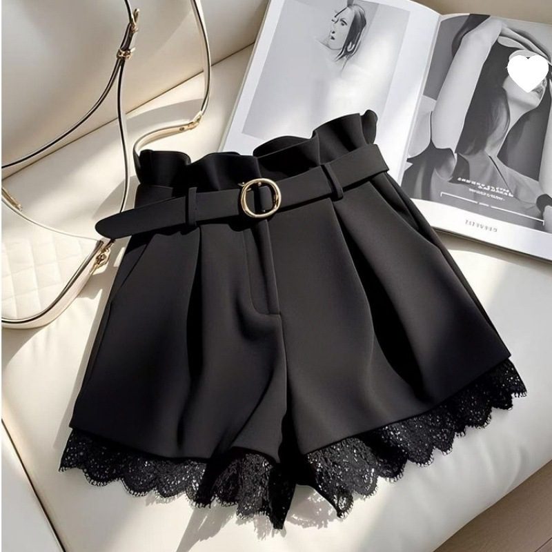 High-waisted Casual Shorts Cropped Pants For Petite Women