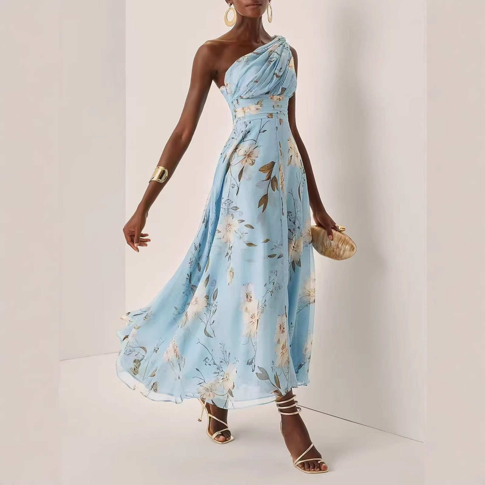 Fashionable Printed Maxi Dress