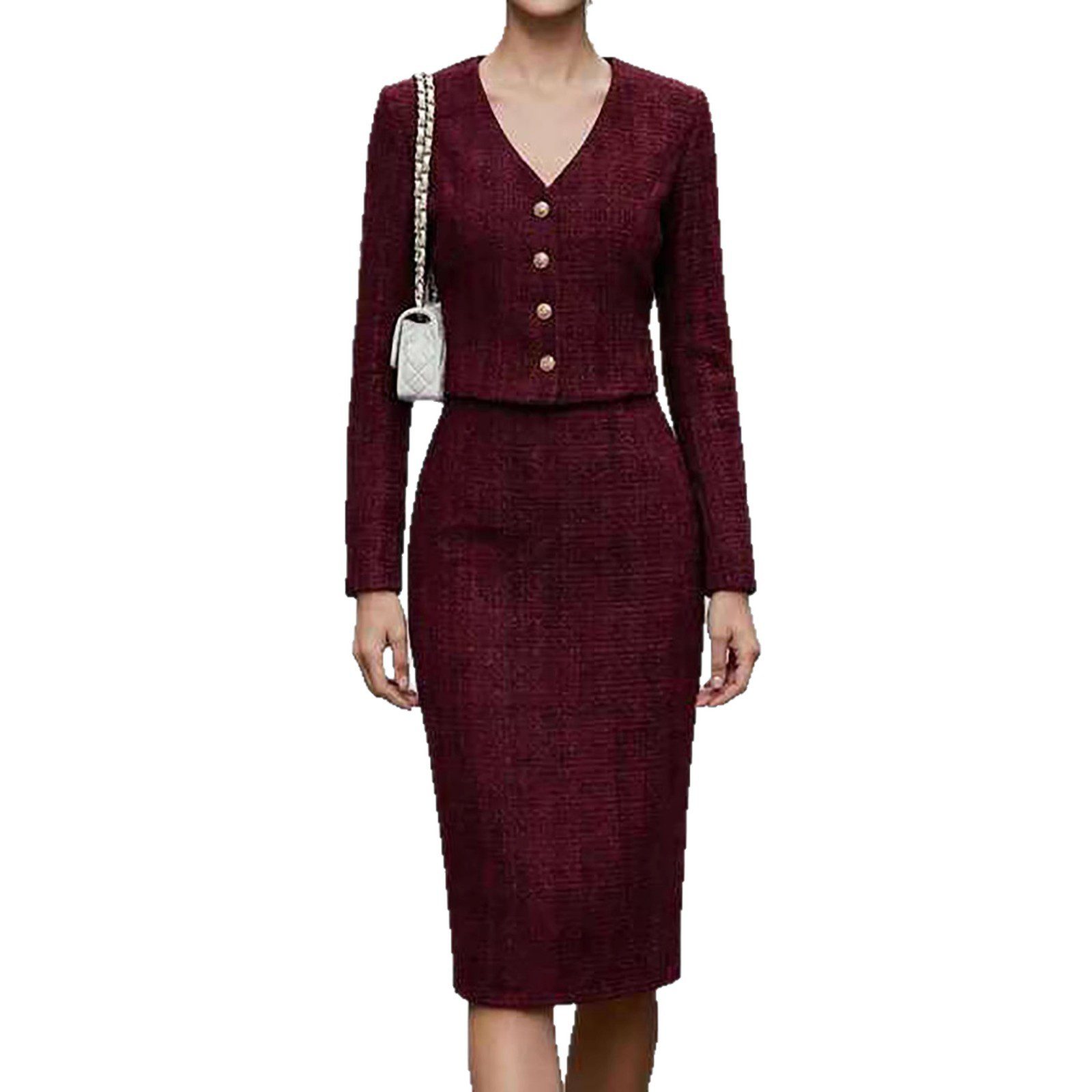 Two-piece Banquet-style Waist-cinched Skirt Set